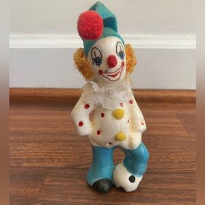 Clown figurine with soccer ball 5”